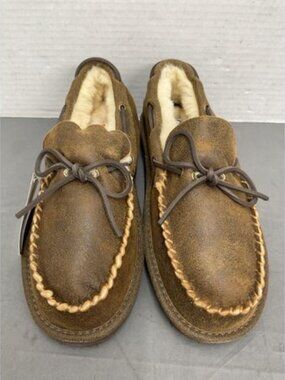 Mens Double Face Shearling Moccasin